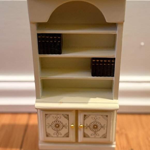 Living Room Dollhouse Miniature Set - Bookcase, Coffee Dinner Table, Side Table - Picture 2 of 8